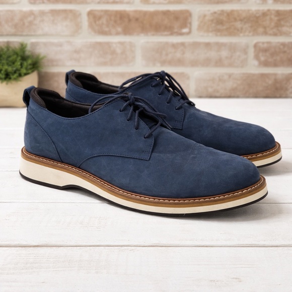 Cole Haan Other - Cole Haan Men’s Size 10.5 Blue Nubuck Oxford Dress Shoes Casual Comfort Lace-Up